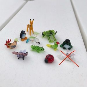 *SOLD* Assorted Tiny Glass Animal Set